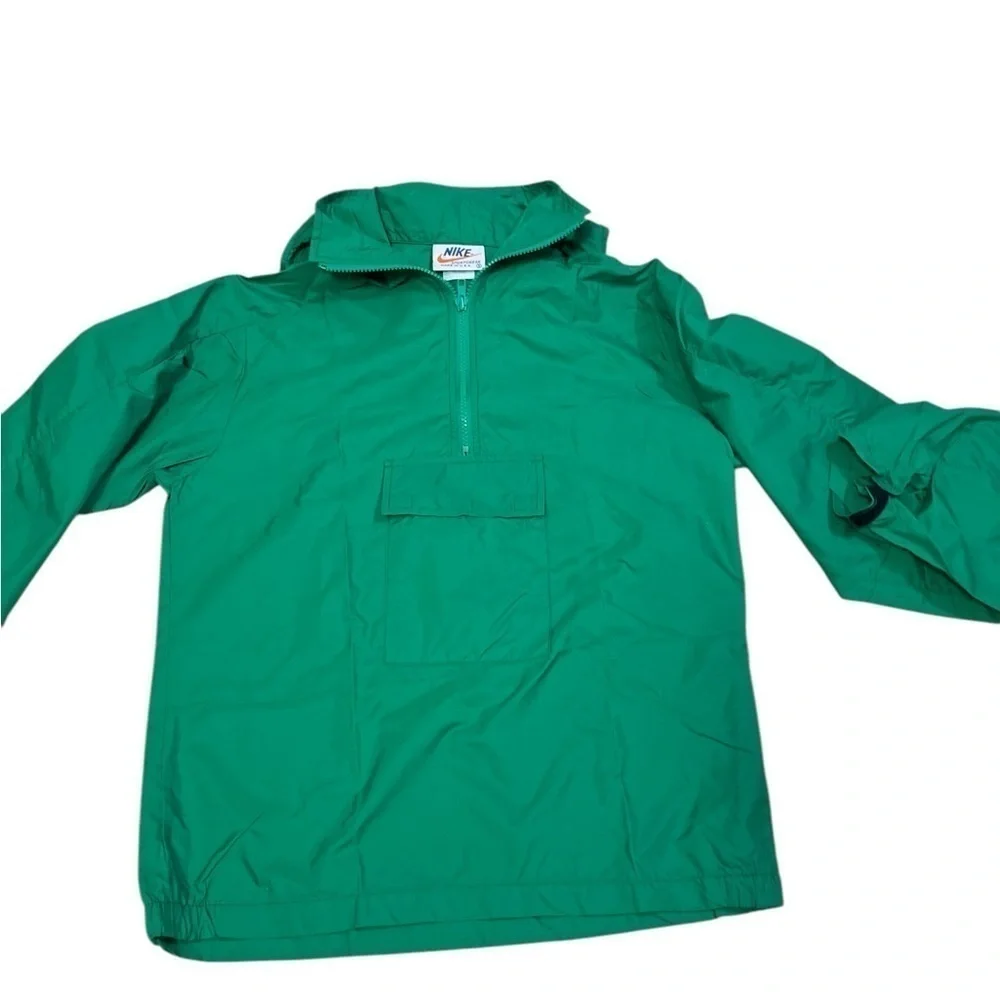 Nike Vintage 70s 80s Half Zip Pullover Windbreaker Jacket Green Small White Tag